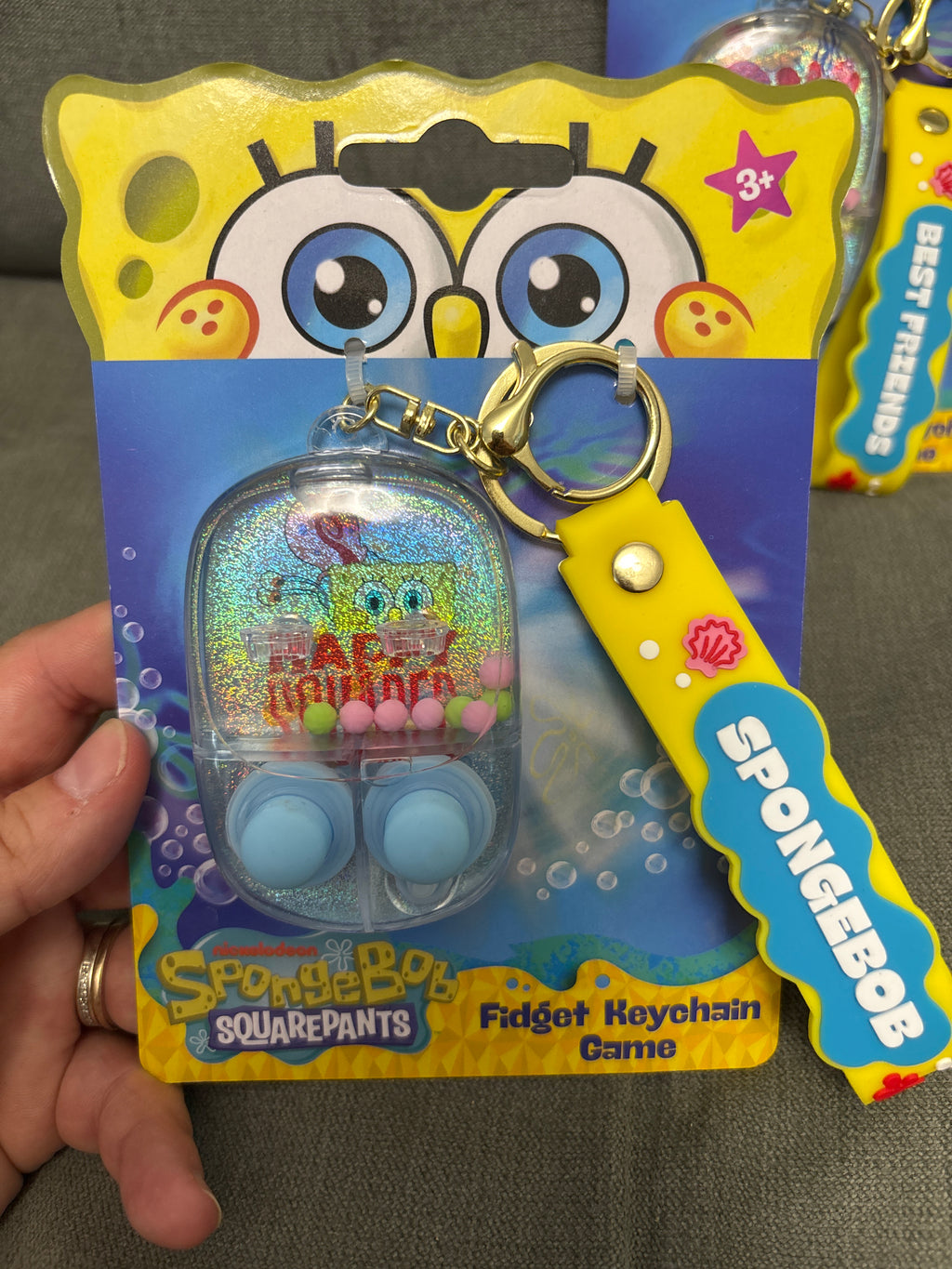 SpongeBob fidget keychain game