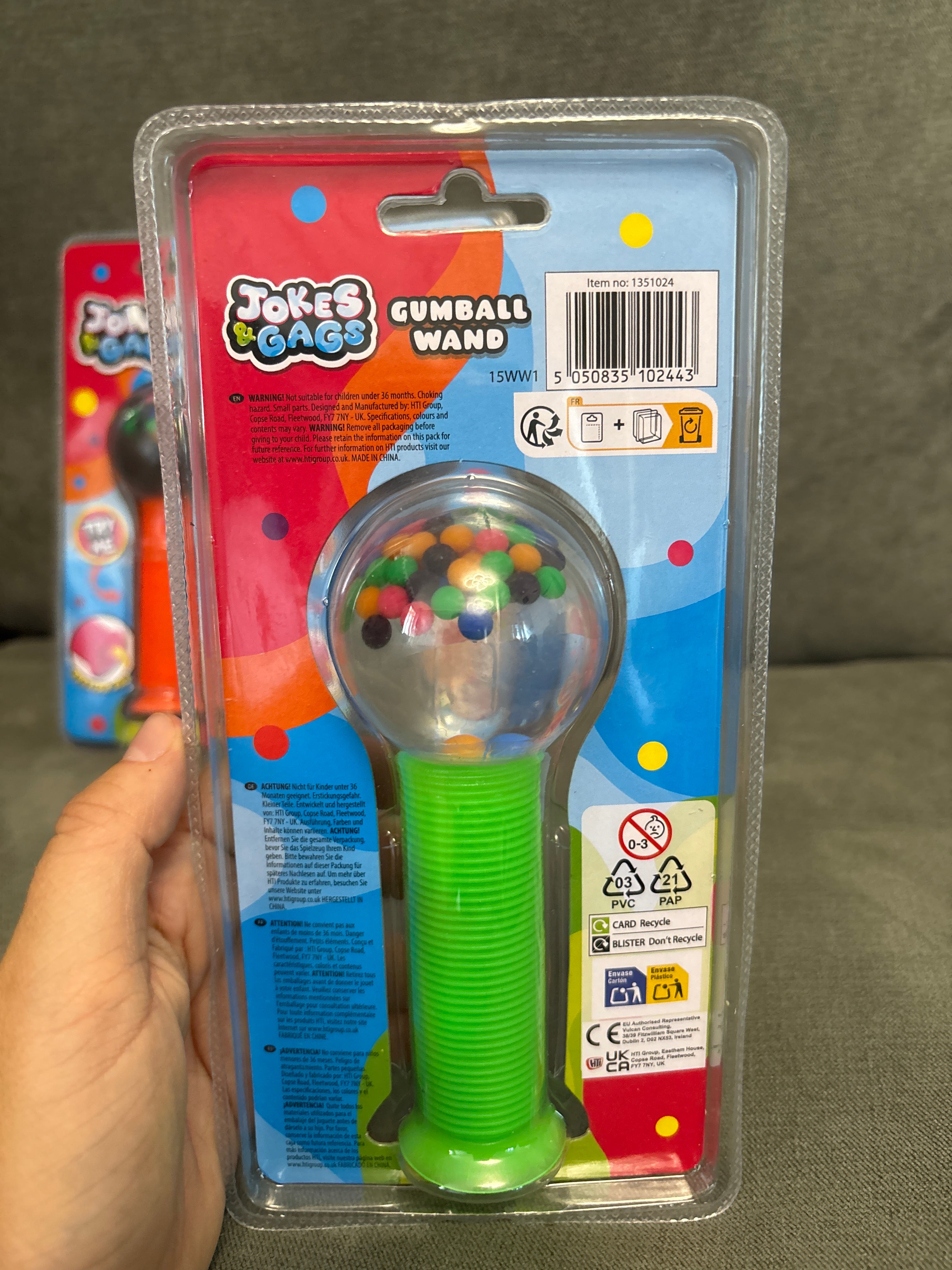 Squishy gumball wand