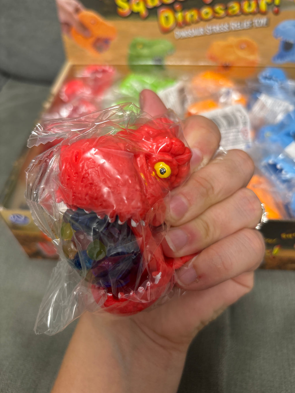 Squeezy dinosaur head