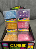 Squishy glitter bubble cube