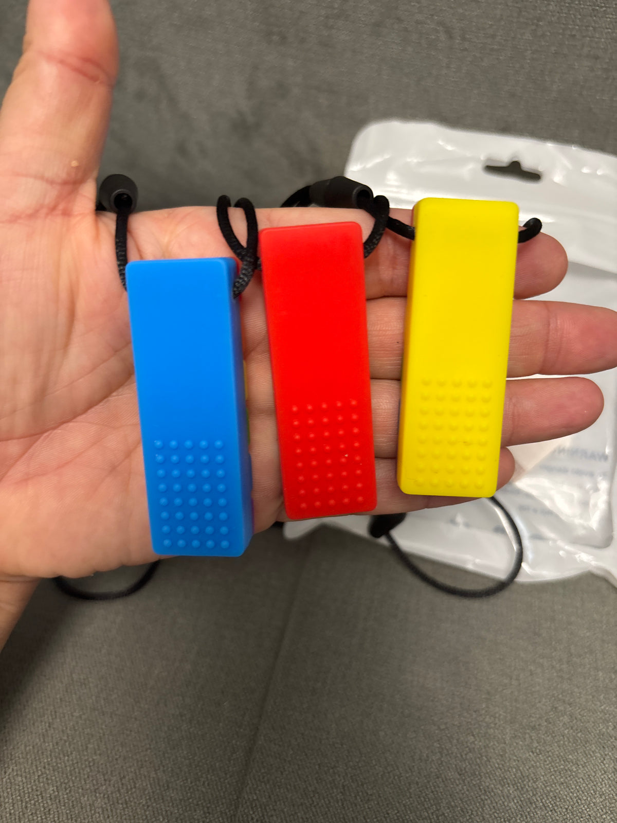 Rainbow Lego chew necklace