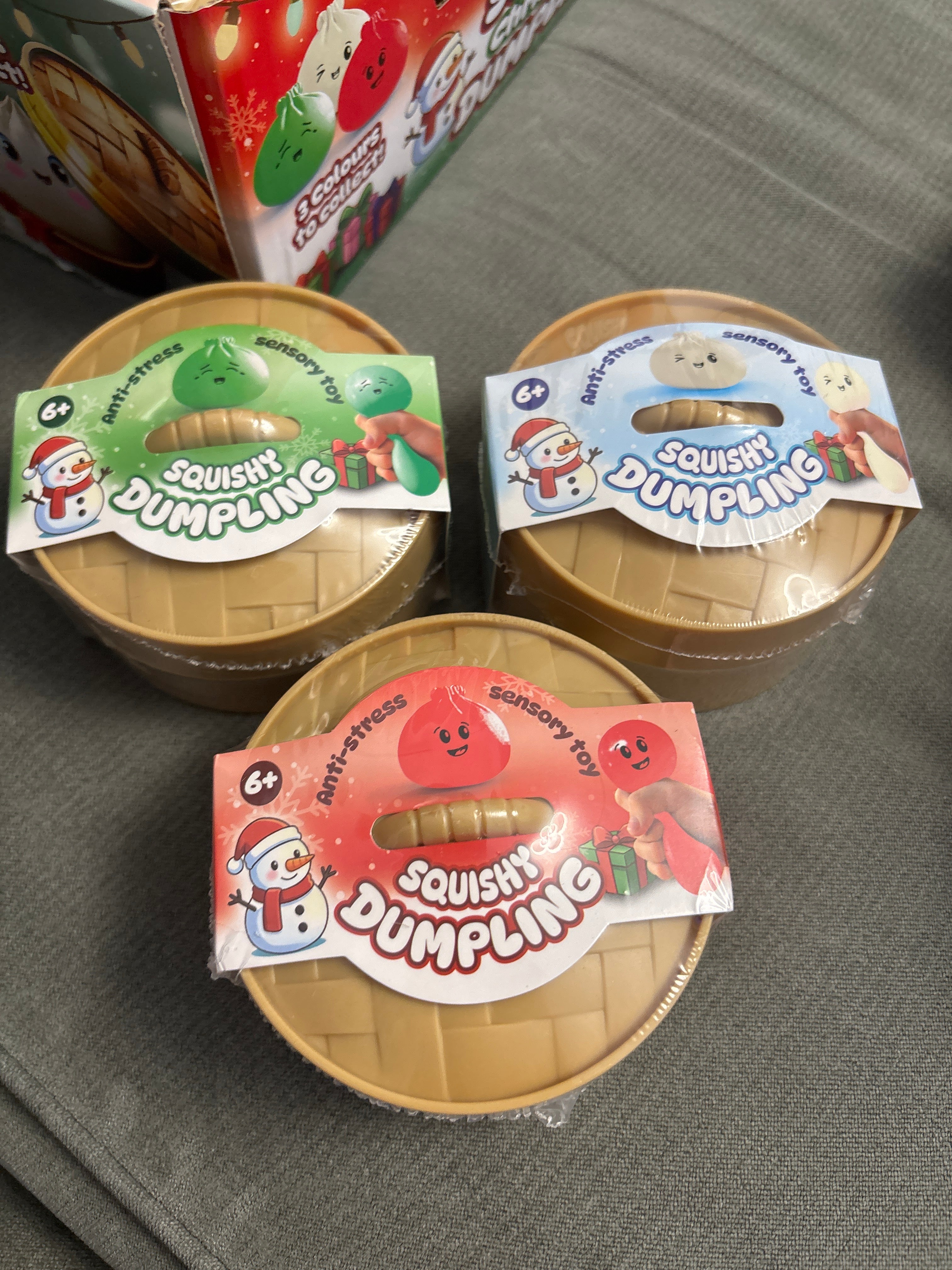 Set of 3 squishy Christmas dumplings