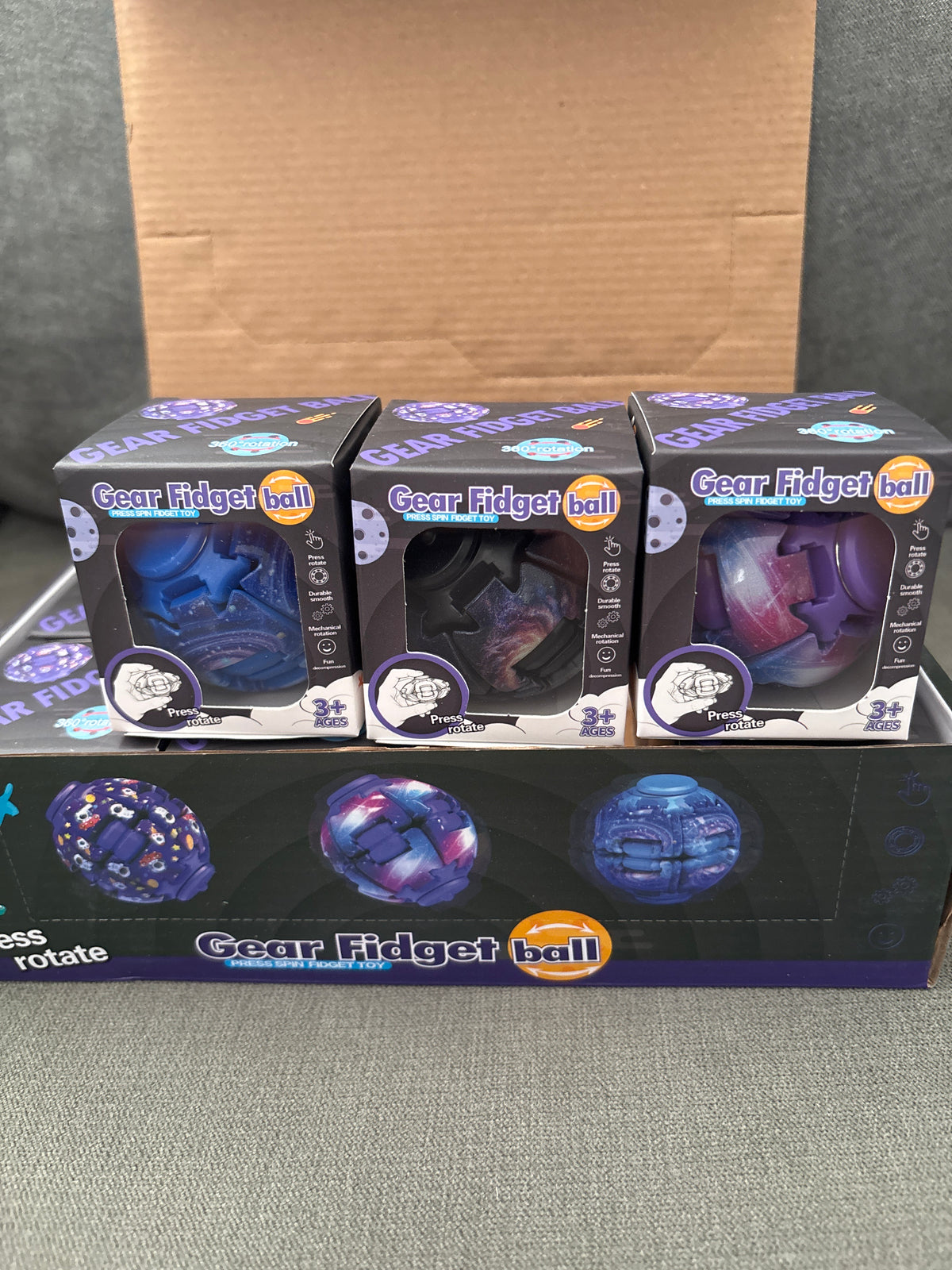 Gear fidget ball space edition