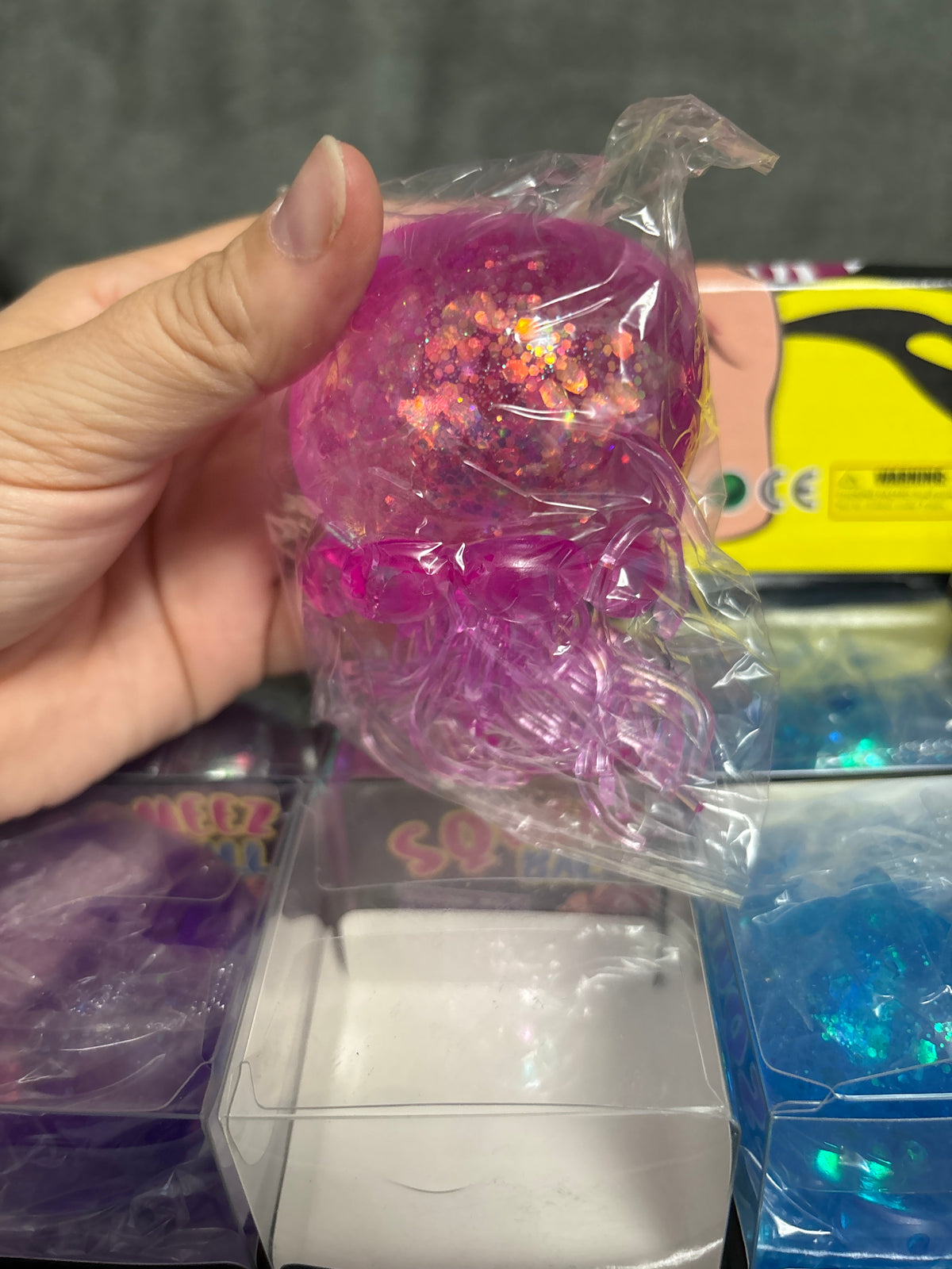 Squishy glitter octopus
