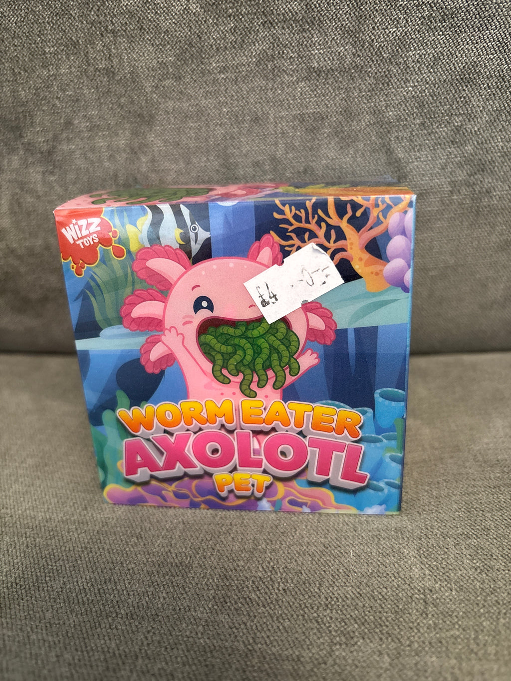 Squishy Worm eating axolotl