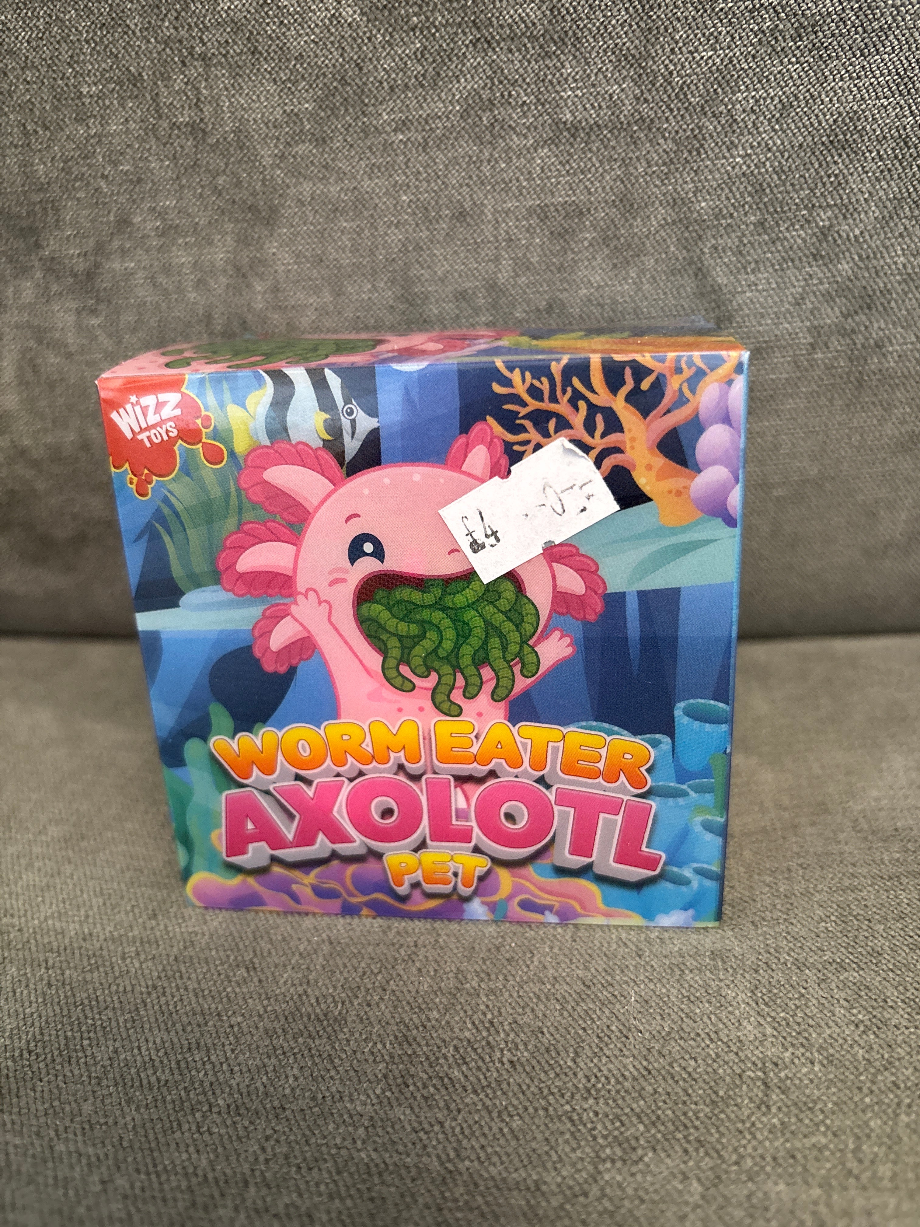 Squishy Worm eating axolotl