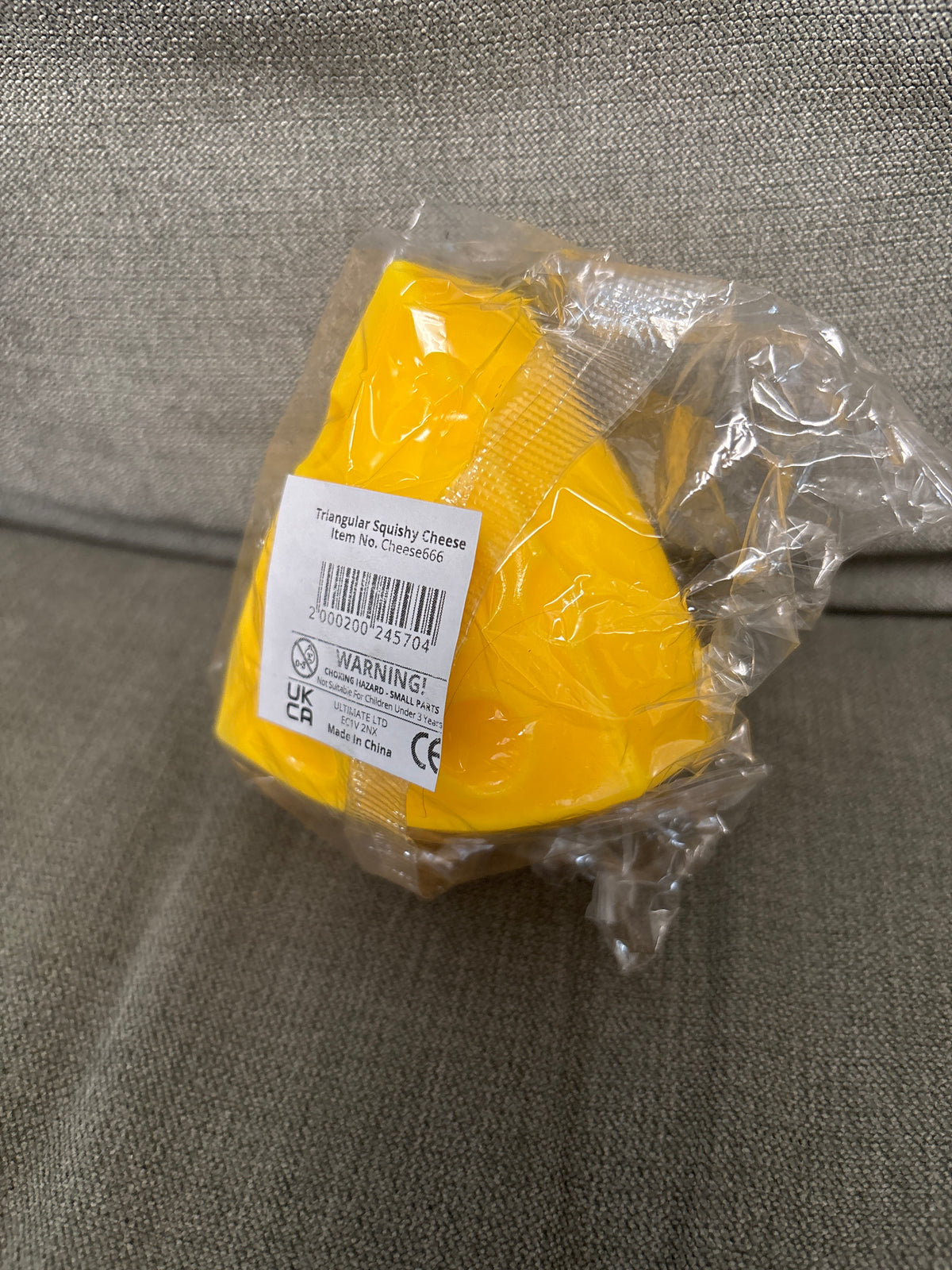 Squishy foam filled cheese slice