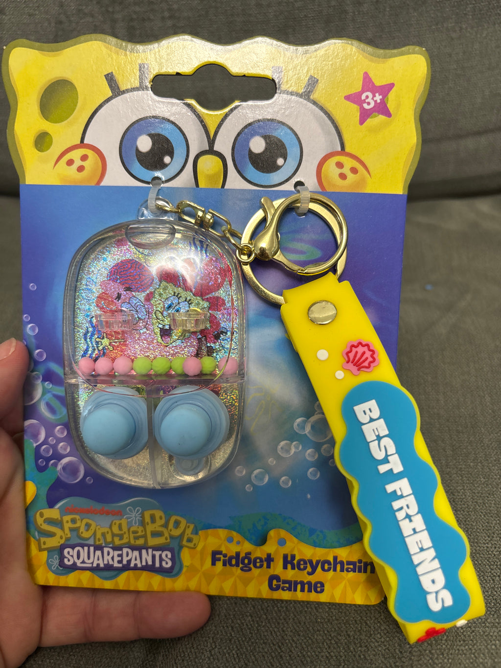 SpongeBob fidget keychain game