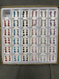 Diamanté studs set of 3