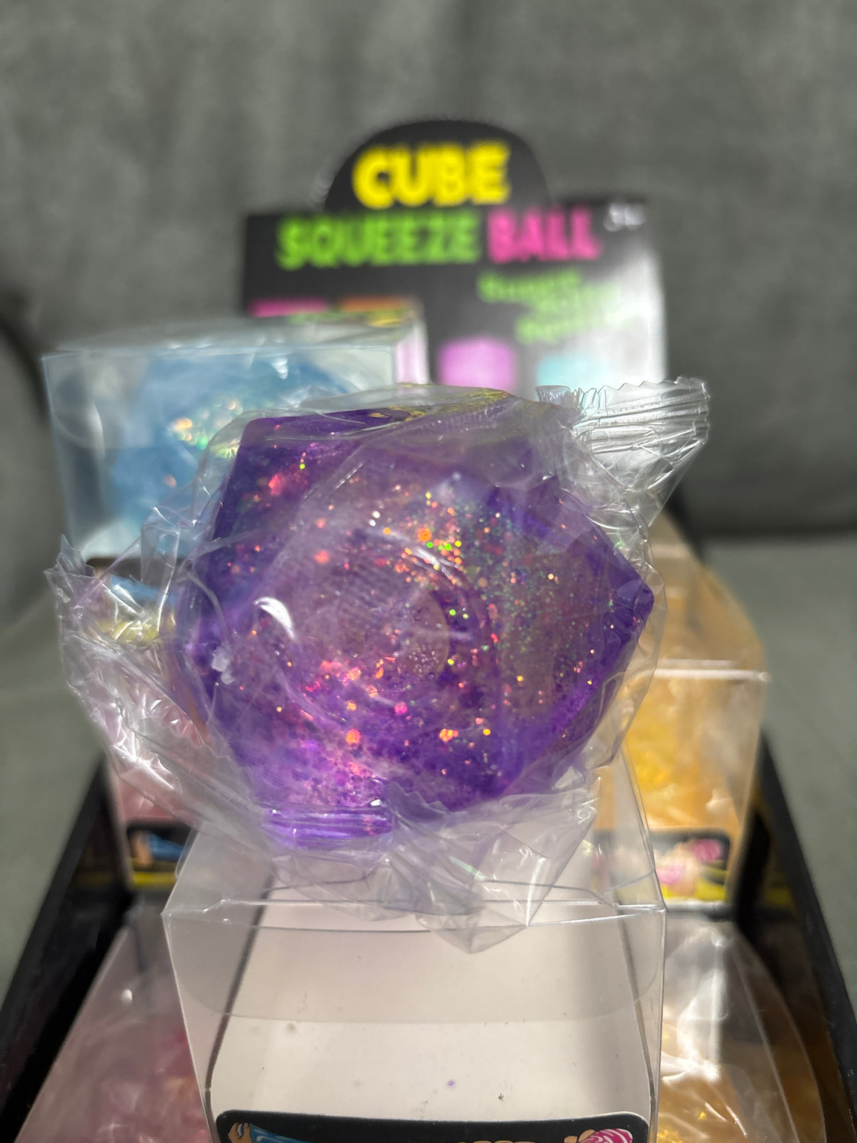 Squishy glitter diamond