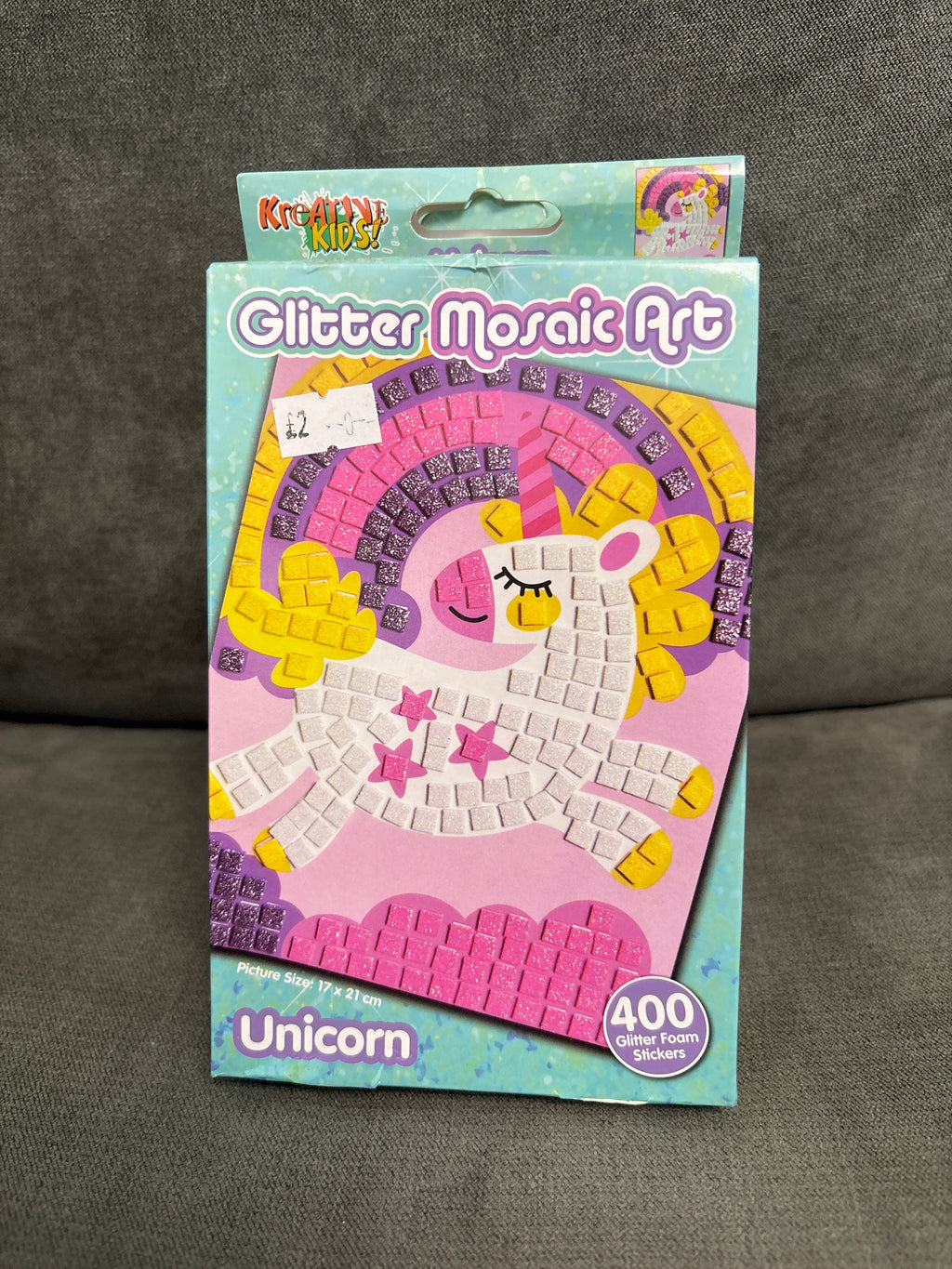 Unicorn glitter mosaic art